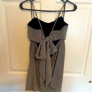 Mini grey and white striped summer dress